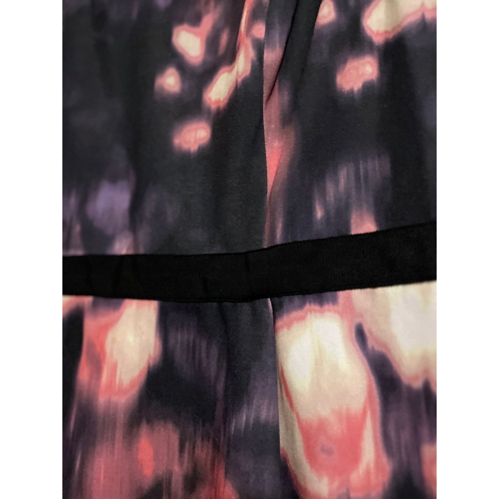 Women's Adrianna Papell Dress Size 16 Black Pink Floral Lace - Picture 7 of 8